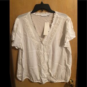 New York and Company bubble hem top